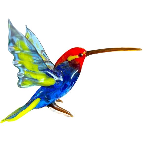 Murano-style (likely Murano) glass hummingbird—stunning detail and craftsmanship - Picture 5 of 16